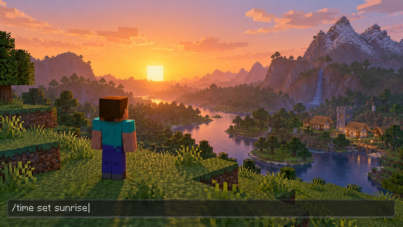 Команда в чате Minecraft Ввод команды в чате Minecraft